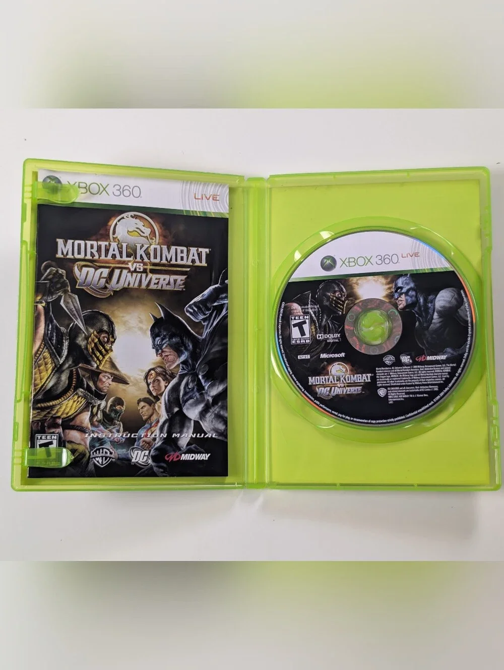 Mortal Kombat vs DC Universe Xbox 360 Game CIB Complete With Manual